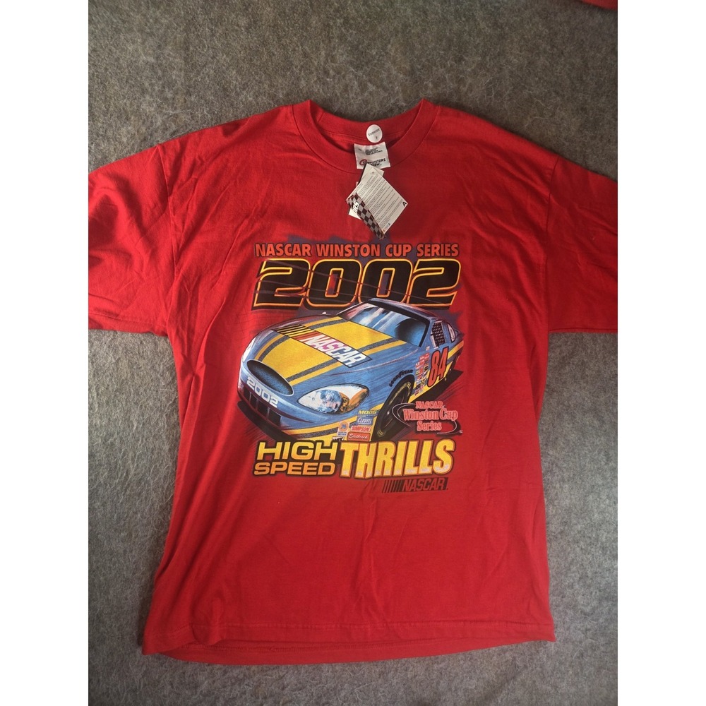 NWT VINTAGE Nascar Shirt Mens XL Red  Winston Cup 2002 racing y2k 2000s